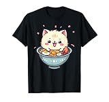 Urbanes Streetwear Ramen Cat im Anime-Manga im Kawaii Otaku-Stil T-S