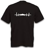 T-Shirt Herzschlag MX5 MX 5 Cabrio Motiv Roadster Youngtimer Oldtimer Heartbeat Gr. L