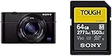 Sony RX100 III | Premium-Kompaktkamera (1 Zoll-Sensor, 24-70 mm F1.8-2.8 Zeiss-Objektiv und neigbares Display für Vlogging) + Speicherkarte