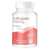 L-Arginin 1000mg - essentielle Aminosäure - 3000mg L-Arginin pro Tagesdosis - 120 Tabletten - hochdosiert - sichere Dosierung - vegan - bioverfügbare Supplements aus Deutschland | Vitamintrend