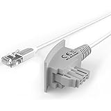 Eleknik - 10m DSL Kabel TAE-F auf RJ45 (8P2C) VDSL 250 MBit/s Anschluss- Signaturkabel Internet Router an Telefondose TAE - Weiß