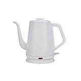 WYPDE Wasserkocher Tee Kaffeekanne Schlanker Auslauf Matte Textur Edelstahlkessel LED Heizlampe 600ml (Color : A)