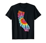 Tye-Dye Style California Retro 70er Jahre Stil T-Shirt | 70er Jahre Tee T-Shirt