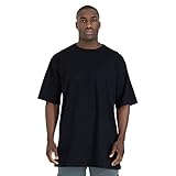 SMILODOX Herren Oversize T-Shirt Eclipse - Weit geschnittenes Kurzarm Oberteil mit Rundhals, Größe:XXL, Color:Schwarz
