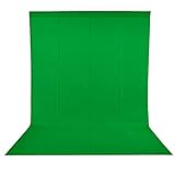 BDDFOTO 1,8 x 2,8m Greenscreen Photo Studio Hintergrund 100% Reiner Baumwolle Muslin Faltbare Grüne Tuch Background für Fotografie, Video und Fernsehen