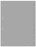 DURABLE Hunke & Jochheim Register, PP, A - Z, grau, A4 volldeckend, 215/230 x 297 mm, 20 Blatt