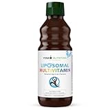 Liposomales Multivitamin Liquid - 250ml - 50 Portionen - Vitamin C, A, D3, K2, B1, B2, B3, B5, B6, B7, B9, B12 - Liposomal für optimale Aufnahme - von Yoga Nutrition