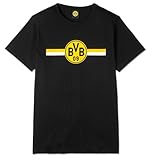 Borussia Dortmund Kinder Club T-Shirt - Logo - schwarz Kids Shirt BVB 09 Größe 164