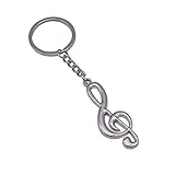 Caritierily Sicherer Schlüsselanhänger Kundenspezifischer Logo-Anmerkungs-Silber-Musik-Schlüsselanhänger für Werbegeschenke Schlüsselanhänger kleiner Geschenk-Abschluss-Geschenk-Anhänger