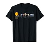 Sonnensystem Shirt reflektierende Planeten, Astronomie T-Shirt
