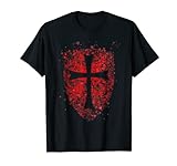 Crusader Knights Templer Crusader Distressed Cross Men T-Shirt