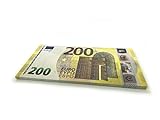 Cashbricks 75 x €200 Euro Spielgeld Scheine - vergrößert - 125% Größe