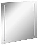 FACKELMANN LED Spiegel linear Mirrors/Wandspiegel mit LED-Beleuchtung/Maße (B x H x T): ca. 80 x 75 x 2 cm/hochwertiger Badspiegel/moderner Badezimmerspiegel/Breite 80 cm