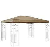 QUICK STAR Ersatzdach für Blätter Pavillon 3x4m Pavillondach Sand Ersatzbezug