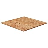 vidaXL Tischplatte Quadratisch Massivholzplatte Eichenplatte Holzplatte Platte Ersatztischplatte Hellbraun 50x50x1,5cm Behandelte Eiche