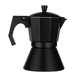 Kaffeemaschine Aluminium Kaffee Espressomaschine Stovetop Espresso Kaffeemaschine Schwarz Aluminium Moka Kaffeekanne Maschine Latte Mokka Percolator Pot Barista-Tools Filter, 6 Tassen