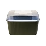 Tupperware Naschkätzchen 7,3 L Schatzkiste Behälter olivgrün OHNE Einsatz (inkl. 1x Magnet-Raupe)