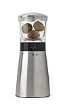 Peugeot Muskatmühle Daman 15 cm Transparent I Hochwertige Muskatmühle manuell aus Edelstahl & Acryl I Für bis zu 3 Muskatnüsse I Küchenzubehör I Hergestellt in Frankreich