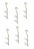 Zite Fishing Räucherhaken Set - 6 Stück V-Form Haken zum Fische Räuchern - Stainless Steel Smoking Hooks