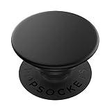 PopSockets PopGrip - Ausziehbarer Sockel und Griff mit einem Austauschbarem Top für Smartphones und Tablets - Aluminum Black