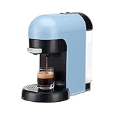 NBLD Espresso-Kaffeemaschine, Kapsel-Kaffeemaschine, Tisch-Kaffeeautomat, Temperaturgesteuerte Kaffeemaschine, Espresso, Cappuccino und Latte, Geeignet für Kaffeeliebhaber, Blau