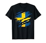Schweden - Nationalfahne, Kratzer, Risse T-Shirt