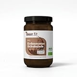 nur.fit Erdnussmus Schokolade 500g - Erdnussmus/ Nussmus ohne Zucker und andere Zusätze - natürliche vegane Erdnusscreme als Erdnussbutter / Peanut butter - Nussbutter als Aufstrich/ Topping...