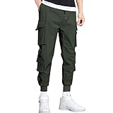 2024 Neu – Hose Freizeithose Plus Cargohose Sportgröße Herren Lose Harlem Hose Herren Jacke Leinen Herren, grün, 56