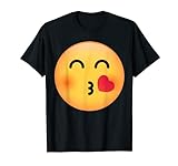 Kiss Emoji Valentinstag süßes Herz Emoticon Smiley Geschenk T-Shirt