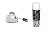 Sicherheits-Gasbrenner Kisag 1 KW für alle herkömmichen Fondue Rechaud Gestelle & Kigas 400ml Nachfüllflasche Ersatzg