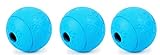 AGIA TEX Hunde-Spielzeug Labyrinth-Ball für Mentaltraining & Suchspiel | Leckerli-Ball, Hundeball | Snackball für Hunde aus robusten Naturkautschuk 8 cm (3 Stück, Blau)