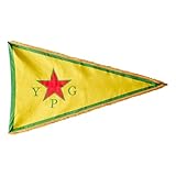 HaniHani Premium Freiheitsflagge und der Volksverteidigungseinheiten (YPG)- 90x150 cm – obustes Polyester, Wetterfest, Langlebig, Perfekt für Garten, Deko und Innen- oder Auß