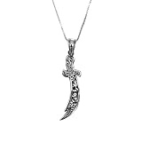 925 Sterling Silber Anhänger Schwert Kilic Zülfikar Hz Ali Aleviten Alevi Imam + Veneziakette 0,8mm 42cm / Unisex / 129
