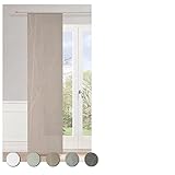 Neutex for you! Beam Schiebevorhang, Gardine, Vorhang, Halbtransparent, 245 x 60 cm (H / B), Made in Germany, Oeko-Tex Standard 100, Taupe