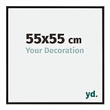 yd. Your Decoration - Bilderrahmen 55x55 cm - Bilderrahmen aus Aluminium mit Acrylglas - Antireflex - Ausgezeichneter Qualität - Schwarz Hochglanz - Miami