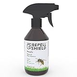 RepellShield Veganes Wespenspray als Wespenabwehr auch für Hornissen - Schonendes Anti Wespen Spray zum friedlichen Wespen vertreiben, Harmloses Wespenspray langzeitwirkung, Vespenspray in 250ml