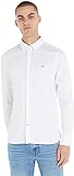Tommy Hilfiger Herren Hemd Core Flex Dobby Langarm, Weiß (White), XL