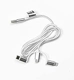 USB Kabel doppelt geflochtenes Nylon für Trekstor SurfTab ventos 10.1, 3 Adapter, ca. 1 Meter