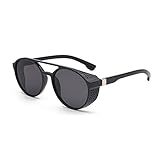 Richoyster UV400 Filterlinsen-Gesichtsbrille Punk- und Retro-Stil-Sonnenbrille für Männer Leichte All-Match-Sonnenbrille