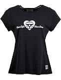 Damen T-Shirt VW Bulli »Vanlife Heart« Schwarz Weiß Gr.M