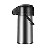 Isolierkanne, Thermoskanne Isoliertopf, Thermo-Kaffeekanne mit Pumpe, Wasserkocher mit großem Fassungsvermögen for den Außenbereich, tragbare Auto-Reiseflasche, 1,9 l/2,2 l/2,5/3 l, 24 Stunden Wärmesp