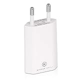 Wicked Chili Pro Series Netzteil - Ultra Slim - USB Adapter für Handy, Tablet, eBook Reader, Smartphone (1000 mA, 100-240V, weiß/White)