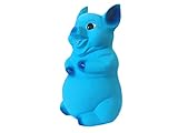 Sparschwein groß XXL aus Keramik Personalisierte mit Namen ohne öffnung für Mädchen und Jungen für Kinder und Erwachsene Kindersparschwein Spardose handgemalt (Blau)