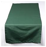 Hossner Tischläufer Tischband Läufer Baumwolle Geschenkidee 50 x 150 cm dunkelgrün