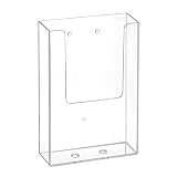 DIN Lang Wandprospekthalter mit Bohrlöchern/Prospekthalter/Flyerhalter/Wandmontage/Transparent - Zeigis®