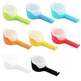 Lebensmittel-Clips, Lebensmittelbeutel-Clips, farbige Beutel-Clips für Lebensmittelaufbewahrung, wiederverwendbar, Gefrierbeutel-Clips für Küche, Büro, Snacks, Sandwich, Lebensmittel, Kaffee, 8 Stück