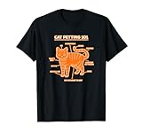 Funny Orange Tabby Cat Petting 101 Guide Kitty Chart Diagram T-Shirt