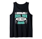 Noodling - Real Men use their hands Funny Catfish Tank Top