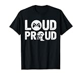 Loud Proud Video Gamer Gamepad Fußball Videogame Gaming T-Shirt