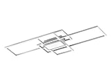 WOFI Zenit Deckenleuchte, Kunststoff, 28 W, Aluminium gebürstet, H: 7,5 cm x B: 42 cm x L: 104